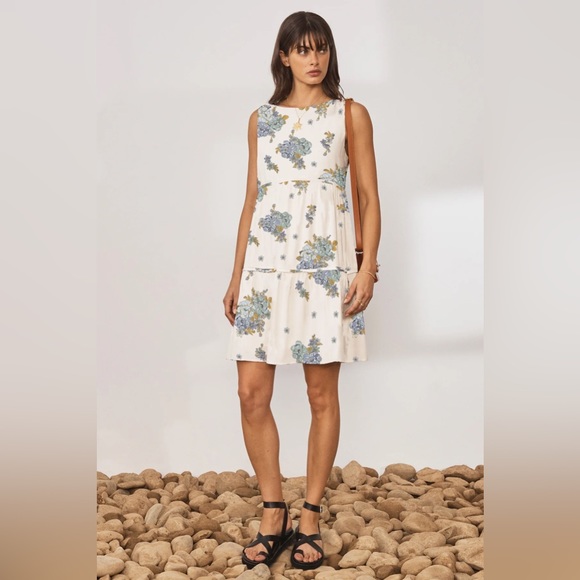 NEW Sancia Emely Tiered Floral Mini Dress - Picture 4 of 7